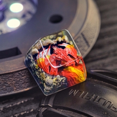 Red Dragon Artisan Keycap Breakwooden 2