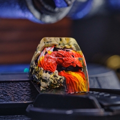 Red Dragon Artisan Keycap Breakwooden 2