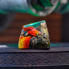 Red Dragon Artisan Keycap Breakwooden 2