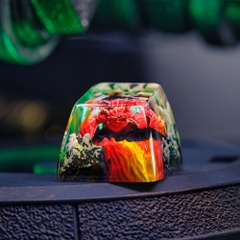 Red Dragon Artisan Keycap Breakwooden 2