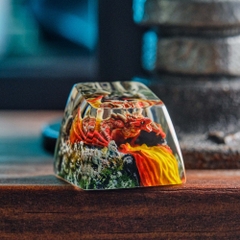 Red Dragon Artisan Keycap Breakwooden 3
