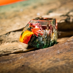 Red Dragon Artisan Keycap Breakwooden 6
