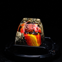 Red Dragon Artisan Keycap Breakwooden 7