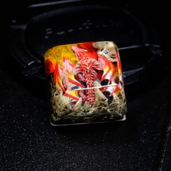 Red Dragon Artisan Keycap Breakwooden 7