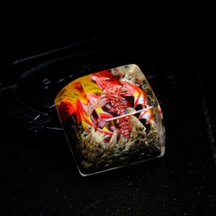 Red Dragon Artisan Keycap Breakwooden 7