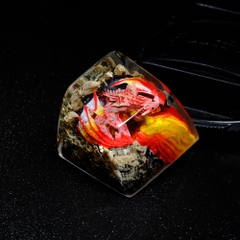 Red Dragon Artisan Keycap Breakwooden 7