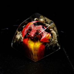 Red Dragon Artisan Keycap Breakwooden 7