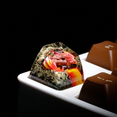 Red Dragon Artisan Keycap Breakwooden 7