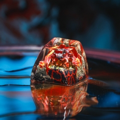 Red Dragon Artisan Keycap Breakwooden 9