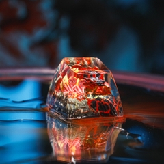 Red Dragon Artisan Keycap Breakwooden 9