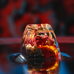 Red Dragon Artisan Keycap Breakwooden 9