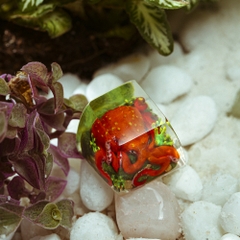 Red Octopus Artisan Keycap Breakwooden 2