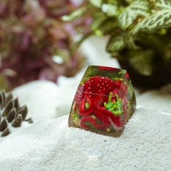 Red Octopus Artisan Keycap Breakwooden 2