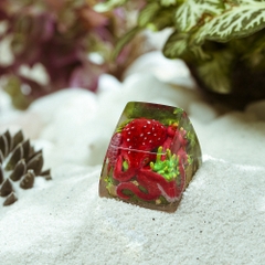 Red Octopus Artisan Keycap Breakwooden 2