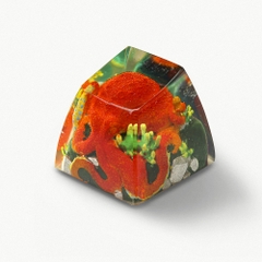 Red Octopus Artisan Keycap Breakwooden 2