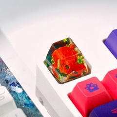 Red Octopus Artisan Keycap Breakwooden 3