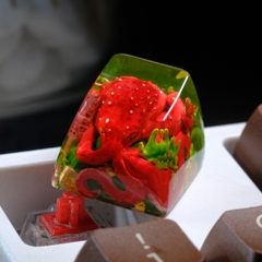 Red Octopus Artisan Keycap Breakwooden 4