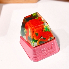 Red Octopus Artisan Keycap Breakwooden 5