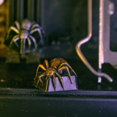Silver and Gold Spider Artisan Keycap Breakwooden 2
