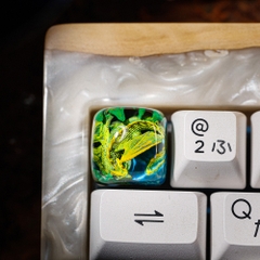 Sleeping Dragon - Green Artisan Keycap Breakwooden