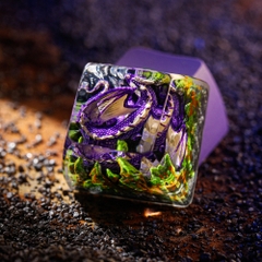 Sleeping Dragon - Purple Artisan Keycap Breakwooden
