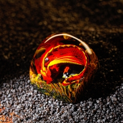 Sleeping Dragon - Red Artisan Keycap Breakwooden