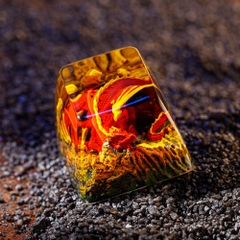 Sleeping Dragon - Red Artisan Keycap Breakwooden