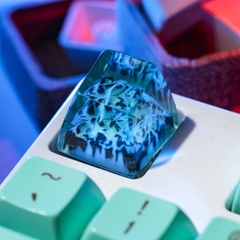 Snowy Mountain Artisan Keycap Breakwooden