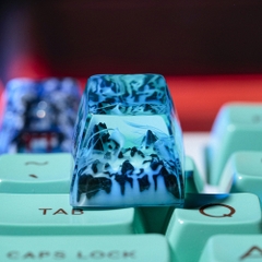 Snowy Mountain Artisan Keycap Breakwooden