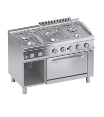 BẾP ÂU 6 HỌNG CÓ LÒ NƯỚNG GAS