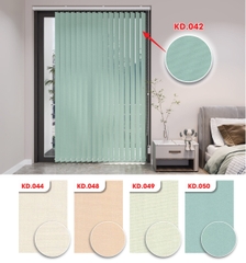 Màn sáo đứng vải trơn blackout KD.042 KD.044 KD.048 KD.049 KD.050