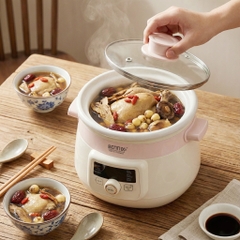 Nồi Nấu Chậm Điện Tử 2L, Chức Năng Nấu Cài Đặt Sẵn BENNIX BN-SC20