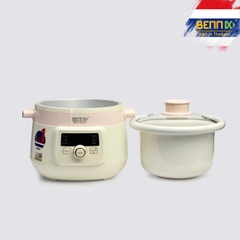 Nồi Nấu Chậm Điện Tử 2L, Chức Năng Nấu Cài Đặt Sẵn BENNIX BN-SC20
