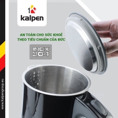 Ấm Đun Nước Siêu Tốc 3 Lớp Inox 304 Kalpen KK33 Dung Tích 1.7L Công Suất 2200W