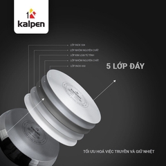 Bộ nồi inox 304 cao cấp 5 đáy Kalpen Lermat L1
