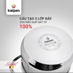 Bộ nồi inox 304 cao cấp 5 đáy Kalpen Lermat L1