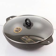 Chảo Thuyền, Chảo Xào Chống Dính 2 Quai Bennix BN-32Terra, Size 32cm Kích Thước Lớn