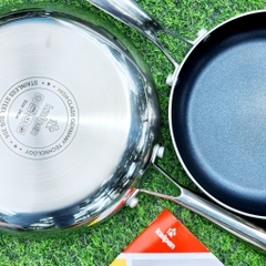 Chảo inox 304 Liền Khối, chống dính Daikin Nhật bản, KALPEN 20/24/26/28/30Cm