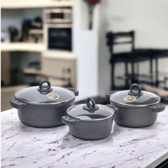 Bộ nồi đá chống dính cao cấp 4 món BENNIX Thailand, Bảo hành 12 tháng chính hãng