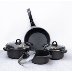 Bộ nồi đá chống dính cao cấp 4 món BENNIX Thailand, Bảo hành 12 tháng chính hãng