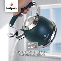 (CÒI BÁO SÔI ) Ấm đun nước inox 304, 5 đáy Kalpen KK02- 2,5Lít,