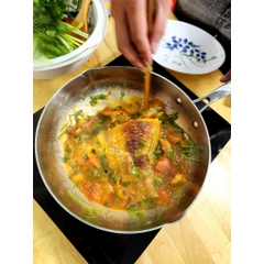 Chảo inox 304 đáy từ đúc liền khối Kalpen (Đức) size 20-24-26-28cm