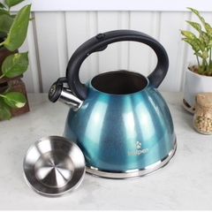 (CÒI BÁO SÔI ) Ấm đun nước inox 304, 5 đáy cao cấp Kalpen KK03- 3Lít