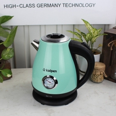Ấm siêu tốc inox Kalpen KK91 Phong cách Retro có đồng hồ hiển thị nhiệt độ