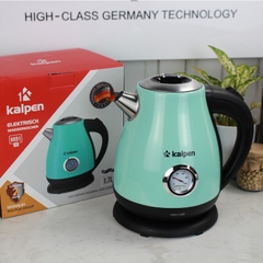 Ấm siêu tốc inox Kalpen KK91 Phong cách Retro có đồng hồ hiển thị nhiệt độ