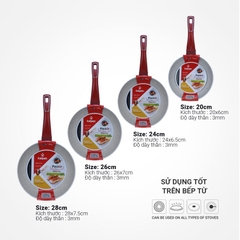 Chảo chống dính đáy từ cao cấp Kalpen Packer Size 20-24-26-28cm