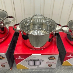 Nồi Lẻ Inox 5 đáy Đủ Kích Cỡ Kalpen Lermat L16S-L18-L20-L24-16/18/20/24Cm