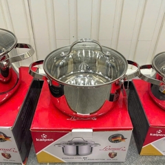 Nồi Lẻ Inox 5 đáy Đủ Kích Cỡ Kalpen Lermat L16S-L18-L20-L24-16/18/20/24Cm