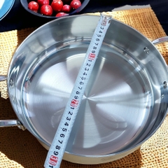 Chảo inox 304 liền khối- Xào,chiên rán, Lẩu - Kalpen KP-8528 size 28cm