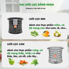 Máy Ép Chậm, Ép Trái Cây Nguyên Quả, 2 Lưới Lọc BENNIX BN-09SJ